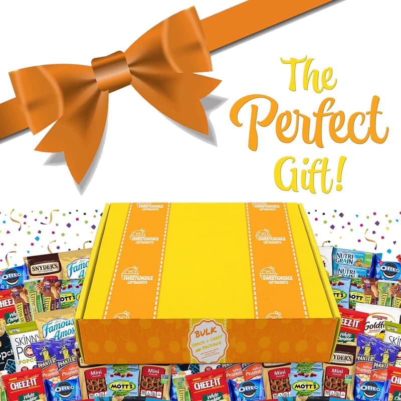 Father's Day Snack Box Care Package - 120 Variety Treats