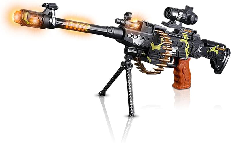 Military Toy Gun with Scope and Sound Effects for Boys 8-12
