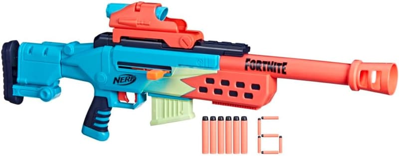 Nerf Fortnite Storm Scout Blaster with Scope and 6-Dart Clip