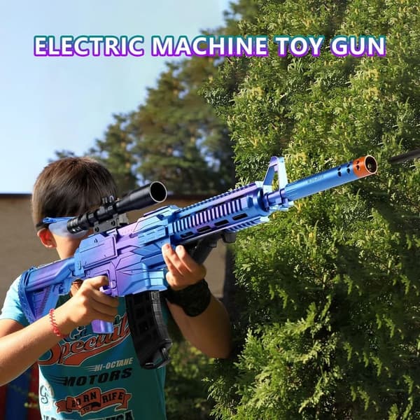 Electric Toy Foam Blaster Gun with 200 Bullets for Kids