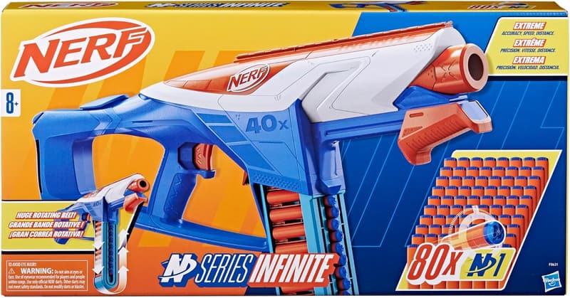 NERF N Series Infinite Dart Blaster with 80 Darts & Battle Belt
