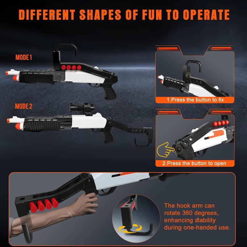 Soft Bullet Sniper Rifle Toy Gun with Ejecting Shells