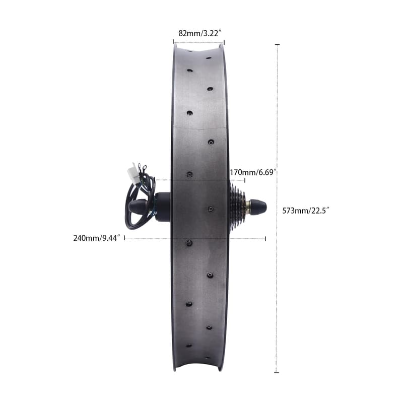 Electric Snow Bike Conversion Kit – 1500W, 26
