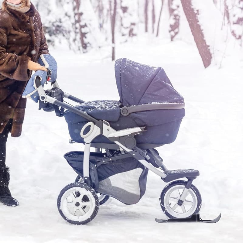 Winter Ski Scooter Conversion Kit with Stand for Balance Bikes