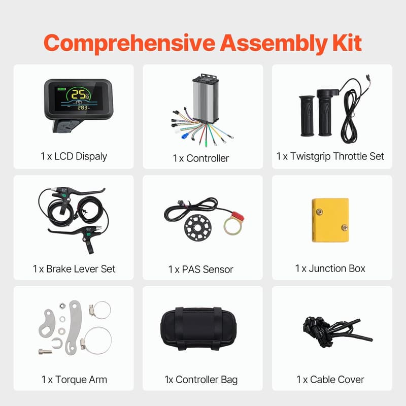 1000W Electric Bike Conversion Kit for Road Bikes