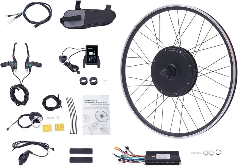 48V 1000W Electric Bike Conversion Kit with LCD Display & PAS