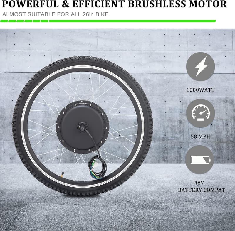 48V 1000W Electric Bike Conversion Kit with LCD Display