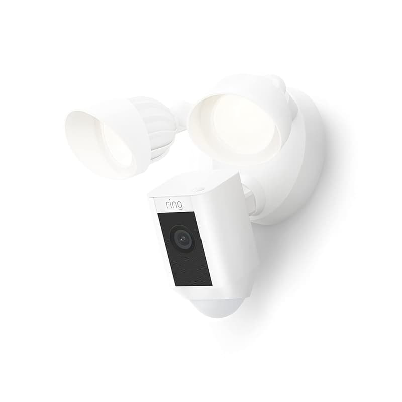 Ring Floodlight Cam Wired Plus - 1080p HD Motion-Activated, White