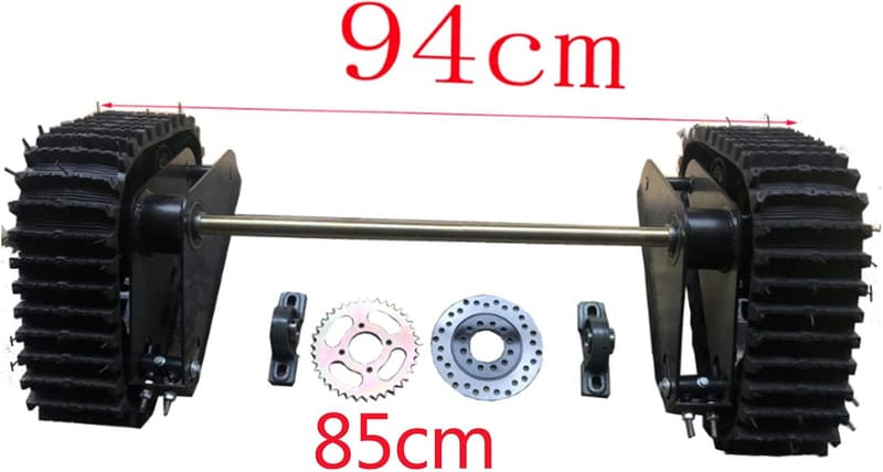 Go Kart Rear Axle Track Assembly for Snow and Sand