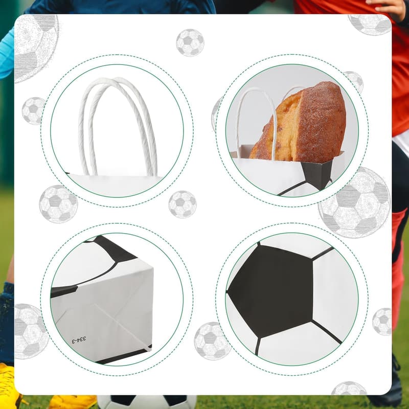 Soccer Party Favor Bags - 16 Football-Themed Treat Bags for Kids & Adults