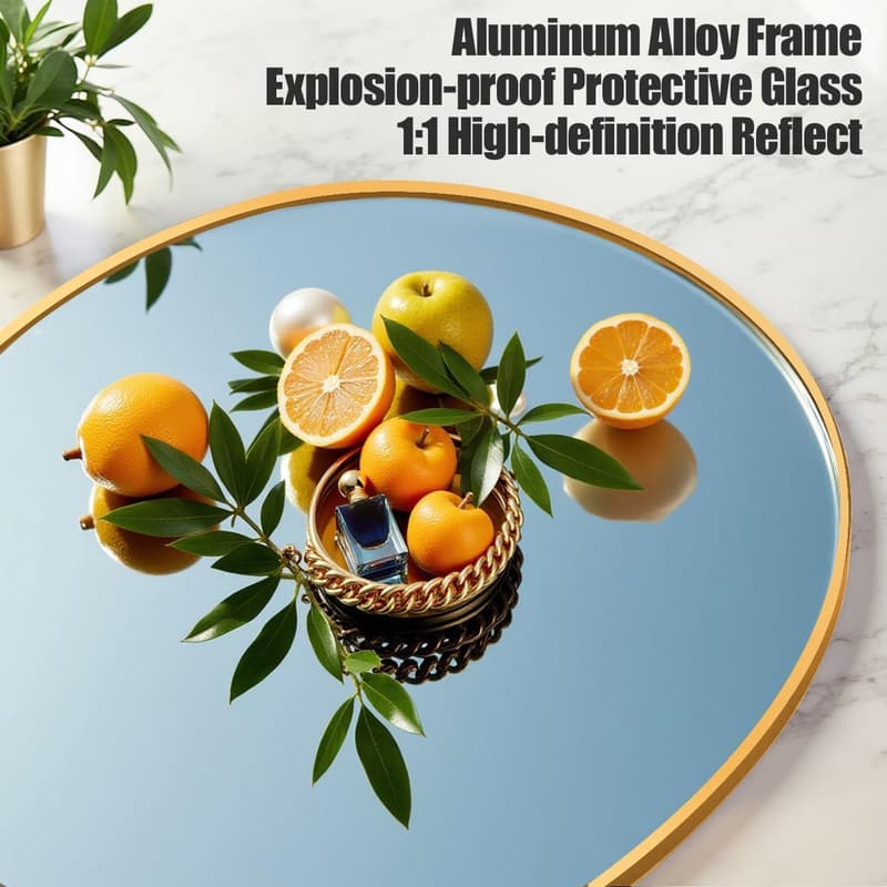 Gold Arched Full-Length Floor Mirror - 70