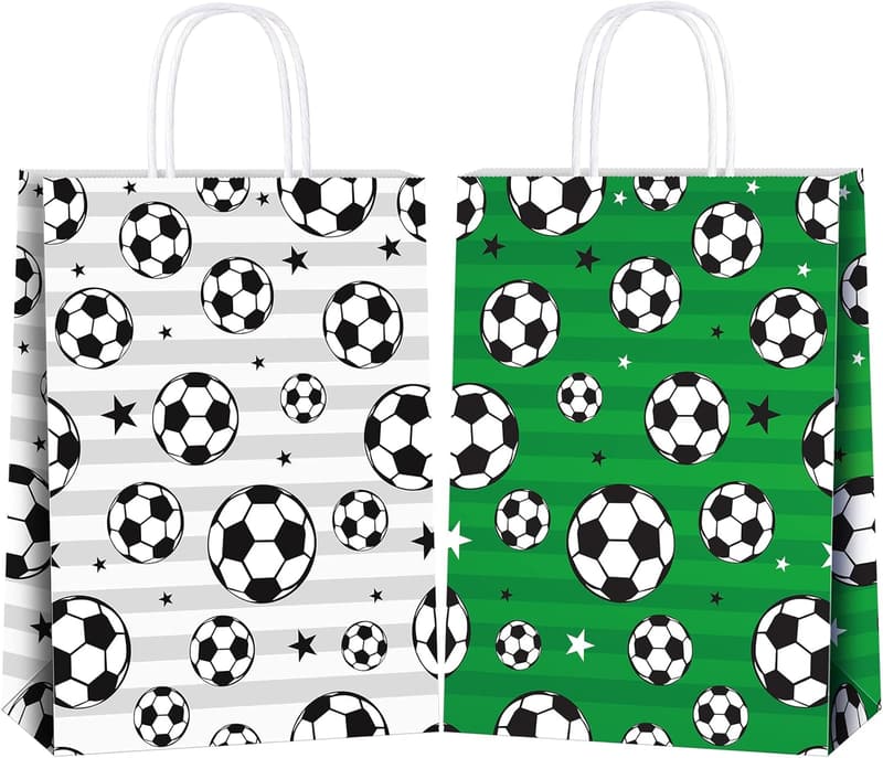Soccer Party Favor Bags - 16-Count Print Paper Goodie Bags