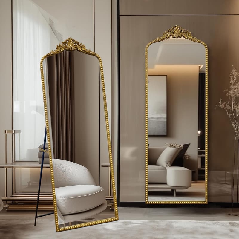 Vintage Gold Baroque Full Length Floor Mirror - 65