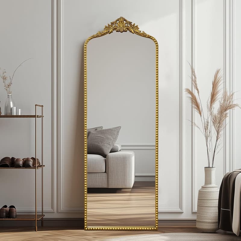 Vintage Gold Baroque Full Length Floor Mirror - 65