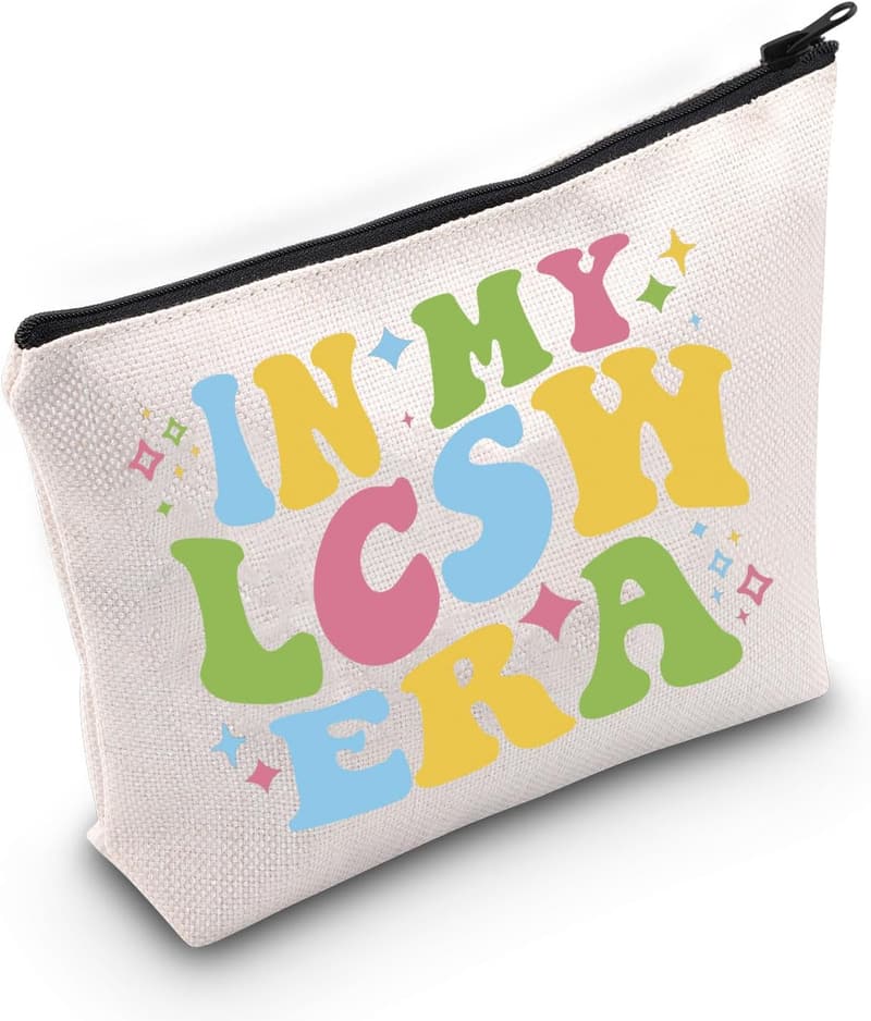 LCSW Era Cosmetic Makeup Bag for Licensed Clinical Social Workers