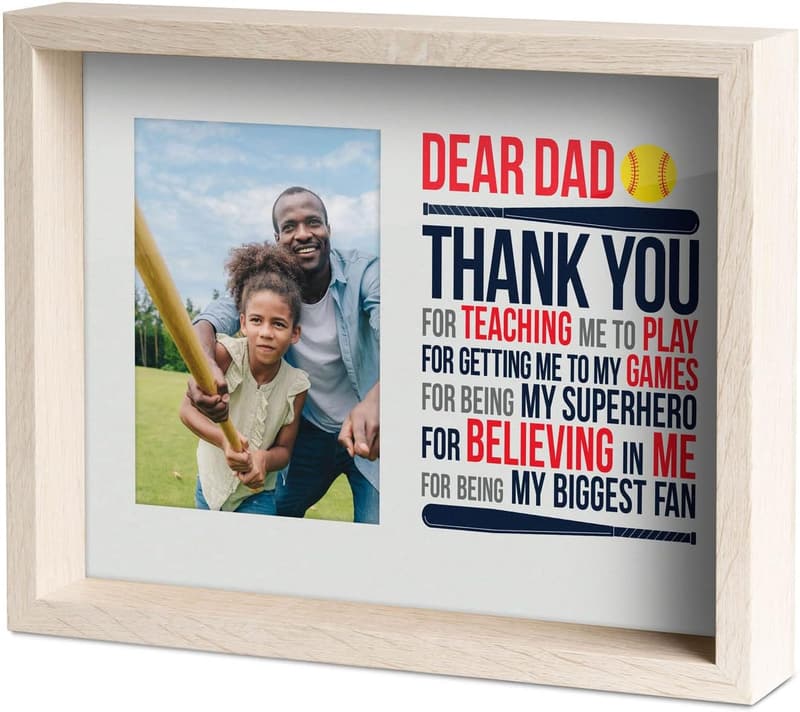 Dear Dad Softball Photo Frame