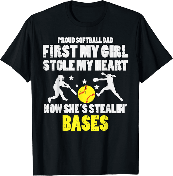 Father's Day Softball Dad T-Shirt - 