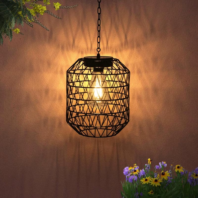 Outdoor Solar Chandelier Light - Waterproof Hanging Lantern
