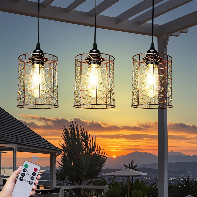 Battery Operated Outdoor Chandelier for Gazebo & Patio