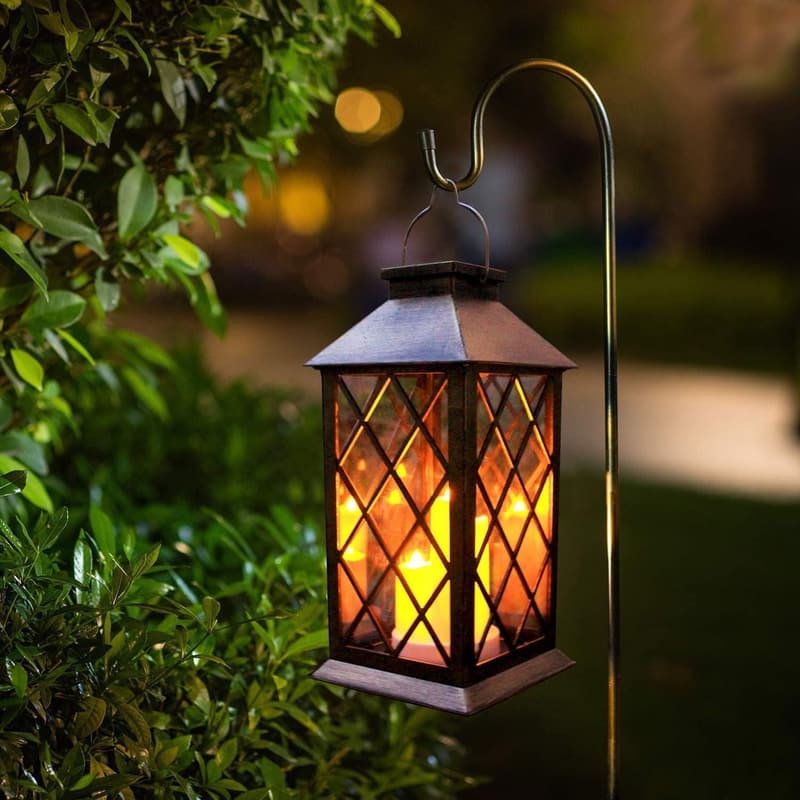 Garden Hanging Solar Lantern - Waterproof LED Flameless Candle