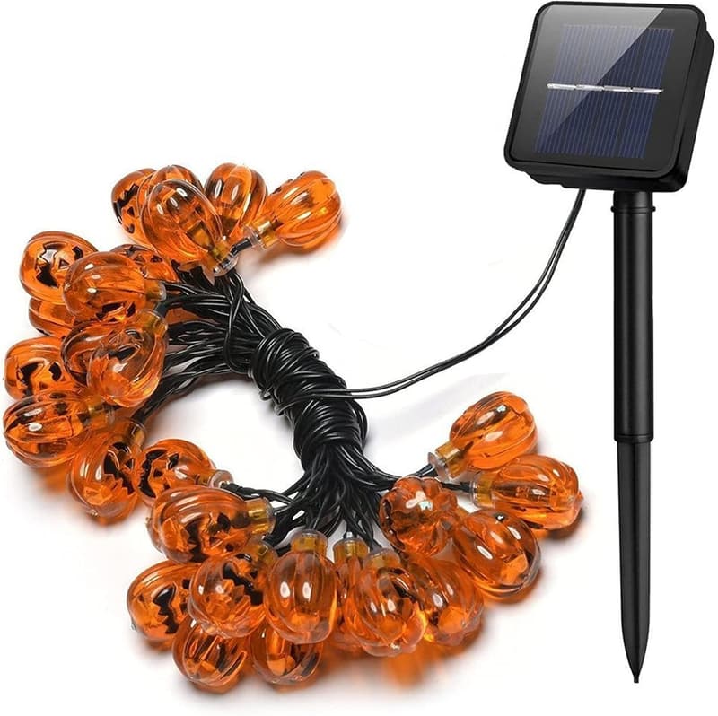 Halloween Waterproof Pumpkin String Lights, 30 LED, 8 Modes