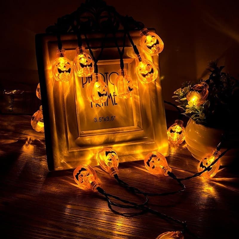 Halloween Waterproof Pumpkin String Lights, 30 LED, 8 Modes