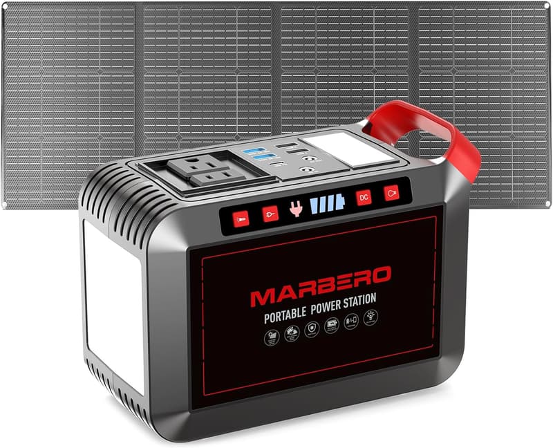 Portable 300W Solar Generator with 60W Panel for Camping