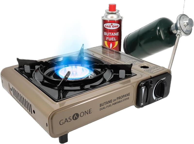 Portable Dual Fuel Camping Stove with Carrying Case