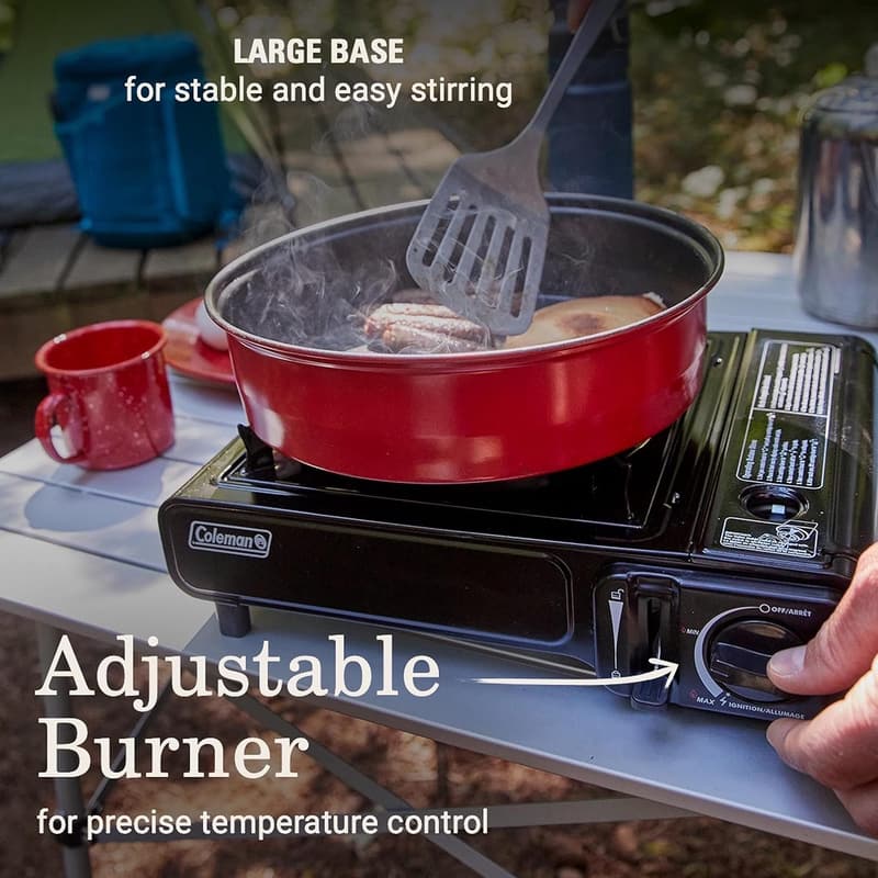 Portable 1-Burner Butane Stove with Carry Case & Temperature Control