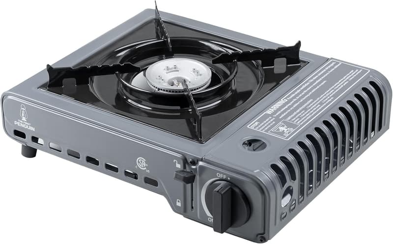 Portable Camping Stove with Carrying Case - 10,000 BTU