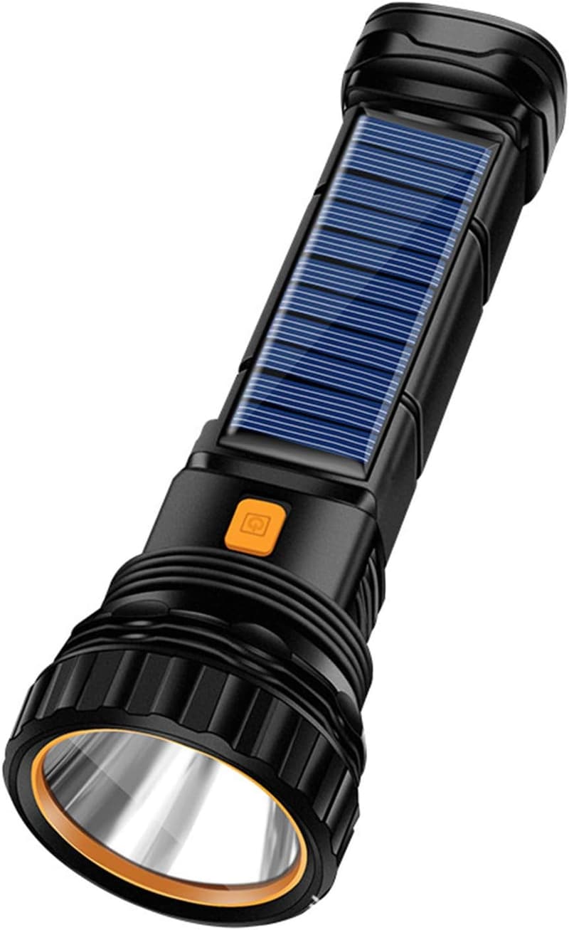 1000 Lumens Solar Rechargeable LED Flashlight with Strobe Light
