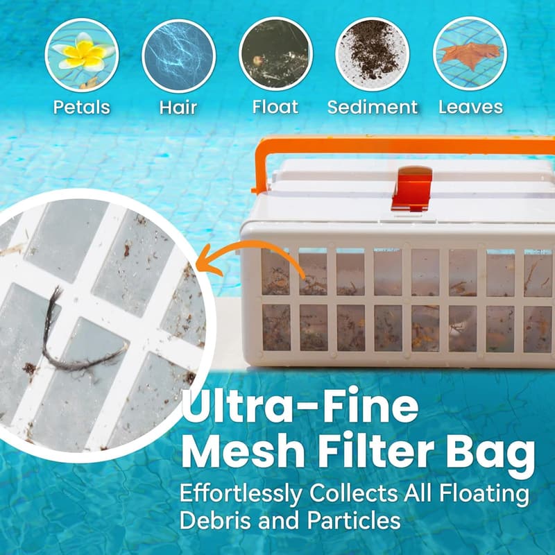 Solar-Powered Robotic Pool Skimmer Cleaner with Dual Navigation