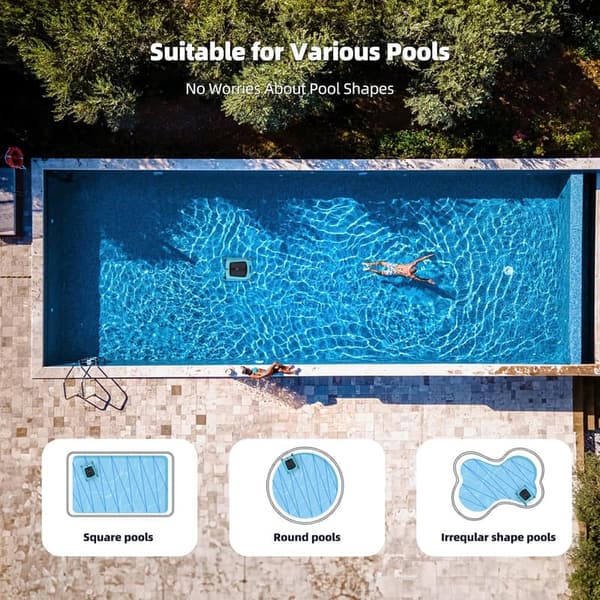 Automatic Solar-Powered Robotic Pool Skimmer Cleaner
