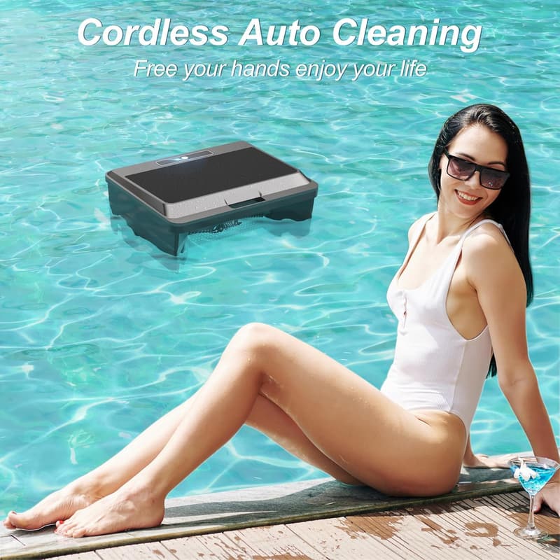 Zigma Solar-Powered Robotic Pool Skimmer with Remote Control