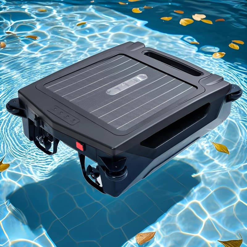 Solar Rechargeable Cordless Pool Cleaning Robot (Black)