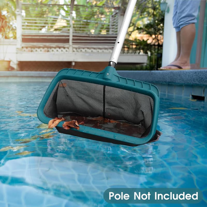 Heavy-Duty Swimming Pool Skimmer with Deep Mesh Net
