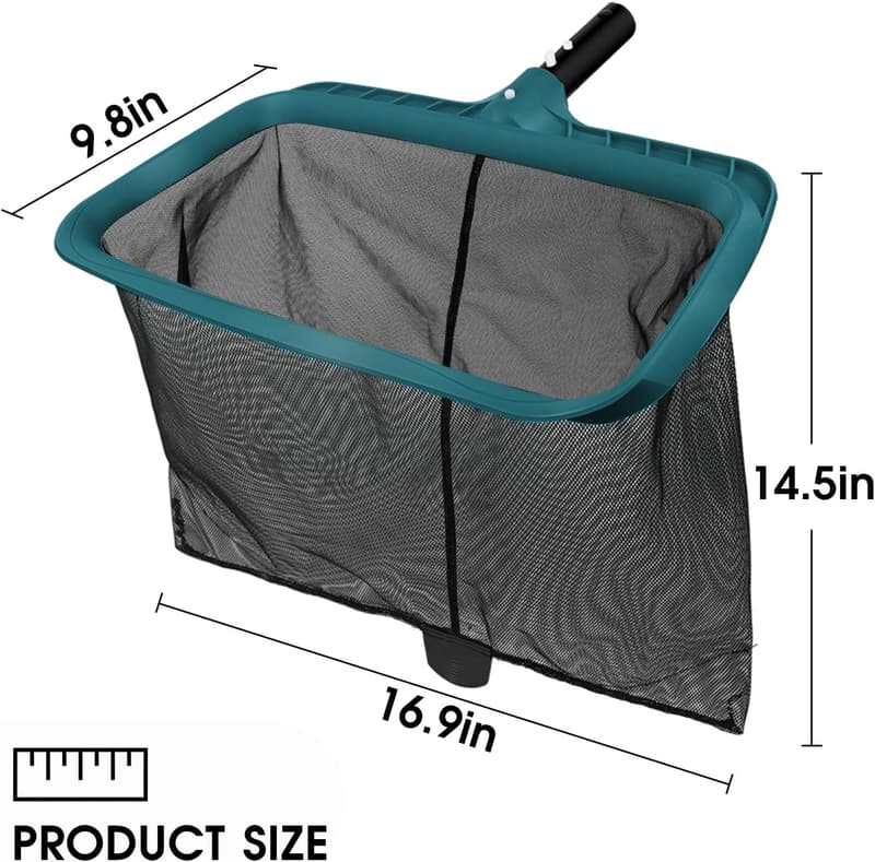 Heavy-Duty Swimming Pool Skimmer with Deep Mesh Net