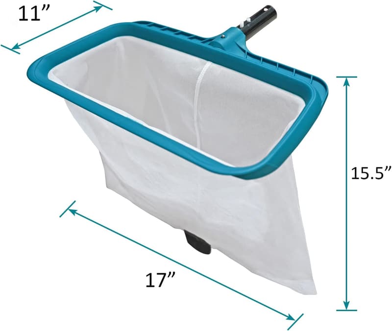Heavy-Duty Pool Skimmer Net with Fine Mesh for Easy Debris Removal