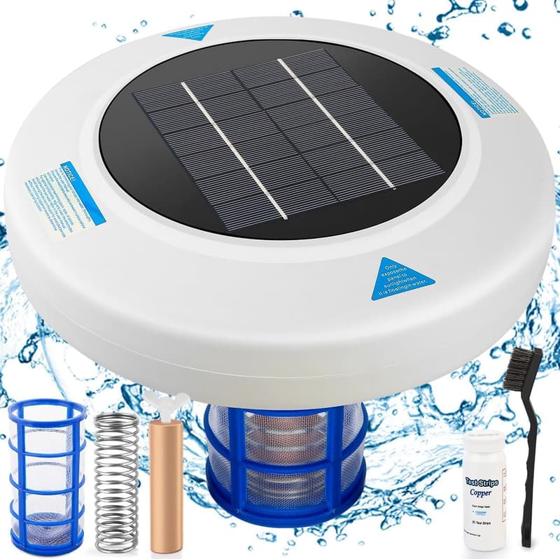 Solar Pool Ionizer - Floating Cleaner for Pools up to 45,000 Gallons