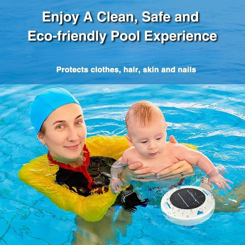 Solar Pool Ionizer - Floating Cleaner for Pools up to 45,000 Gallons