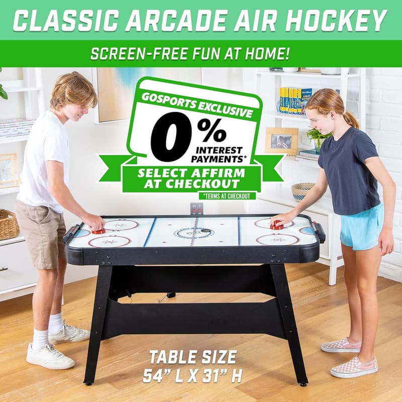 Air Hockey Arcade Table - 54 Inch with LED Scoreboard