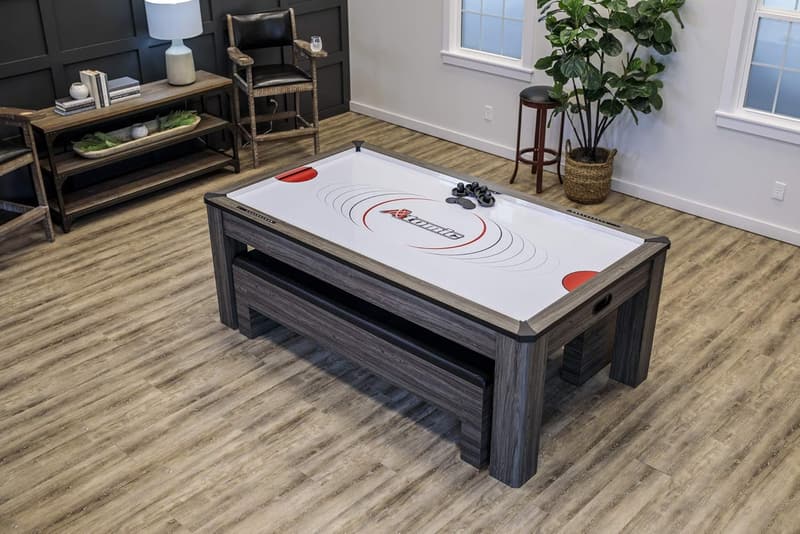 3-in-1 Dining Table: Air-Powered Hockey & Table Tennis