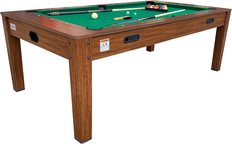 7.5-Foot 4-in-1 Multi-Game Swivel Pool Table