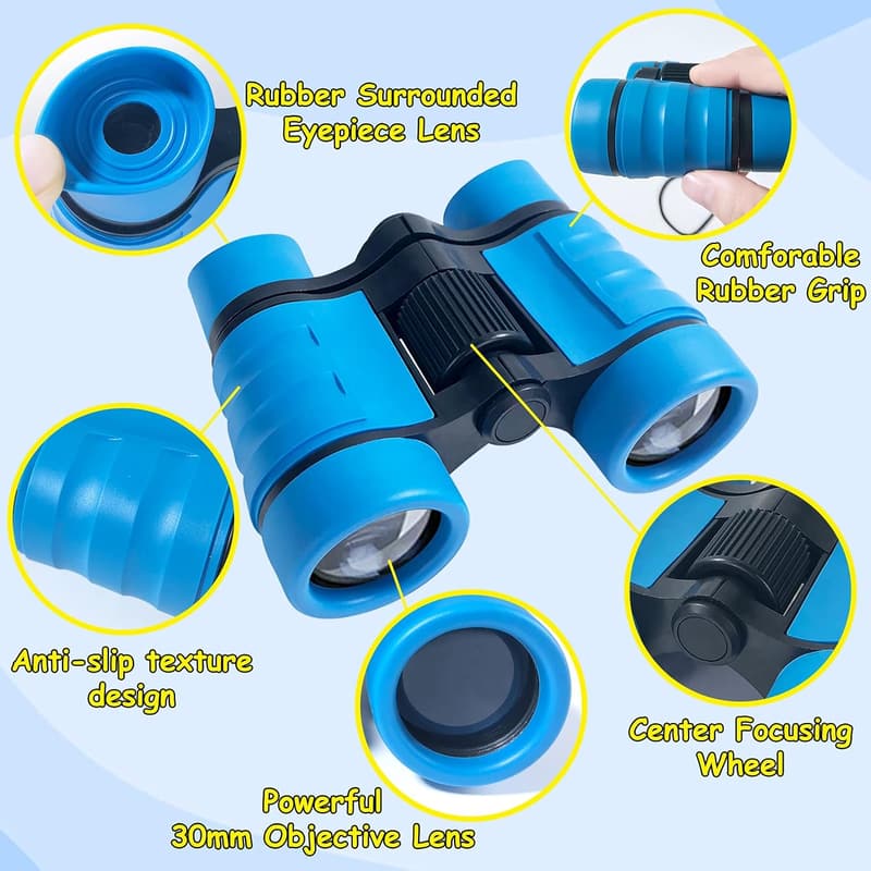 Kids' Binoculars Set for Outdoor Play and Adventure, Ages 3-12