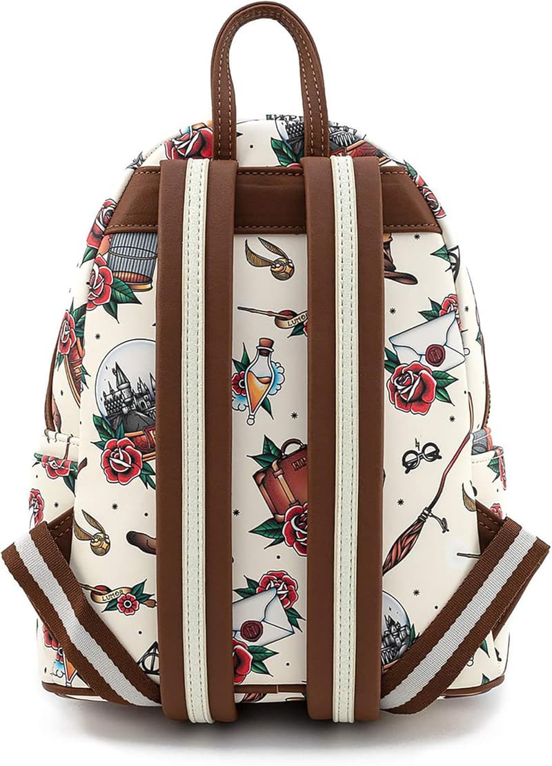 Harry Potter Cream Tattoo Art Double Strap Shoulder Bag