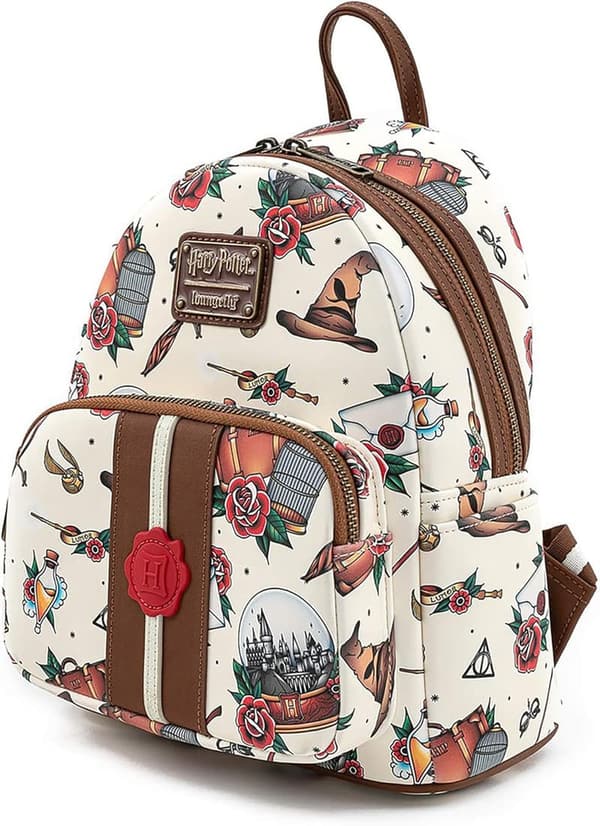 Harry Potter Cream Tattoo Art Double Strap Shoulder Bag