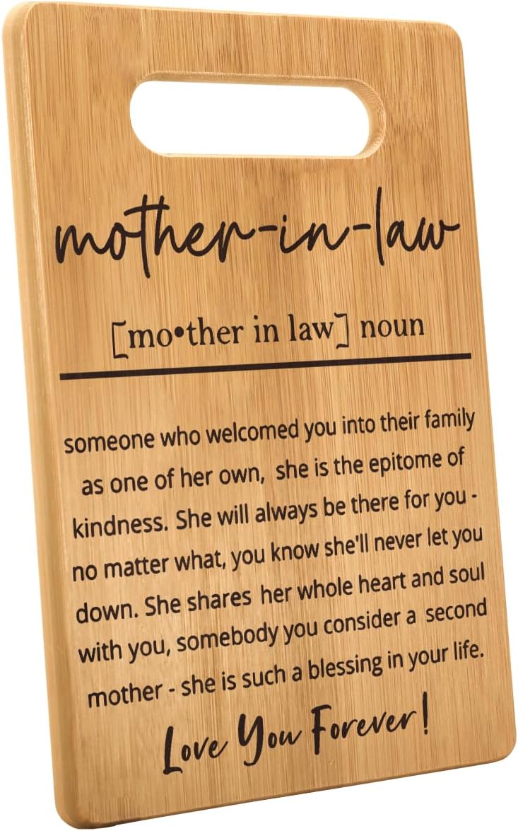 Cutting Board Gift for Mother-in-Law - Unique Birthday & Mother's Day
