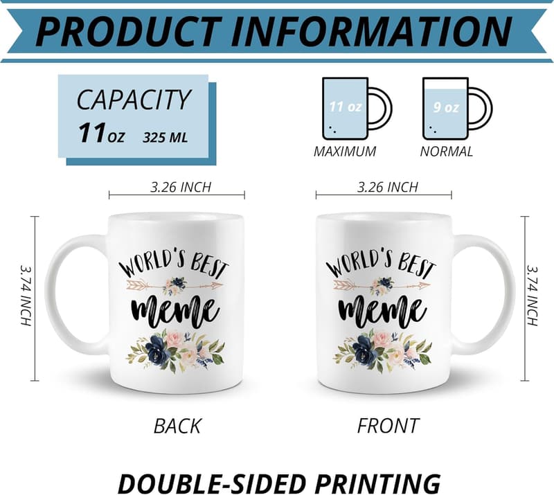 Meme Mug for Grandma - World's Best Ceramic Coffee Cup