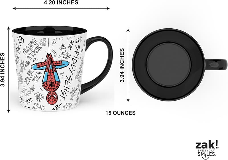 Spider-Man 15 oz Ceramic Coffee Mug - Zak Designs Collectible