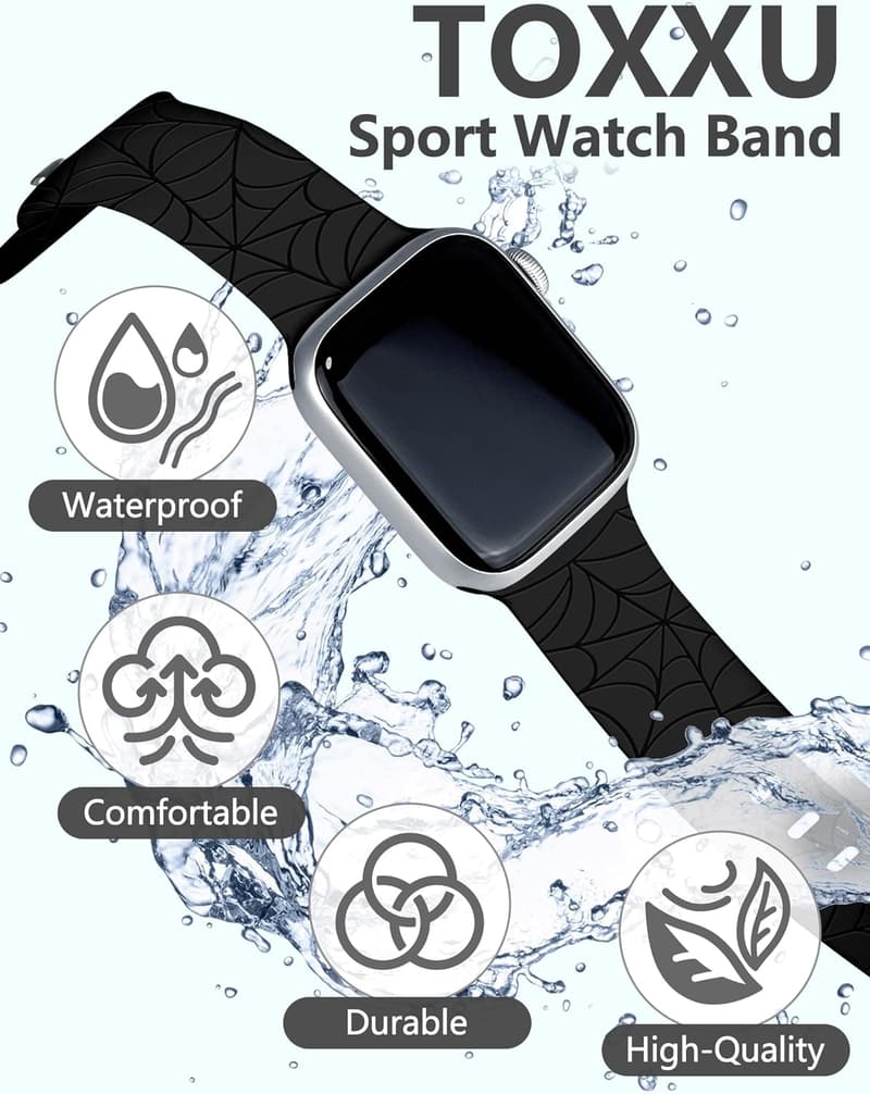 Stylish Engraved Spider Apple Watch Band for Men & Women